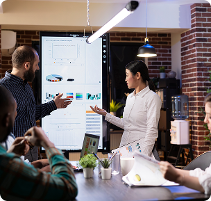 Product strategy experts planning intelligent software solutions